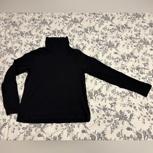 J. Crew Black Long Sleeve Tissue Turtleneck